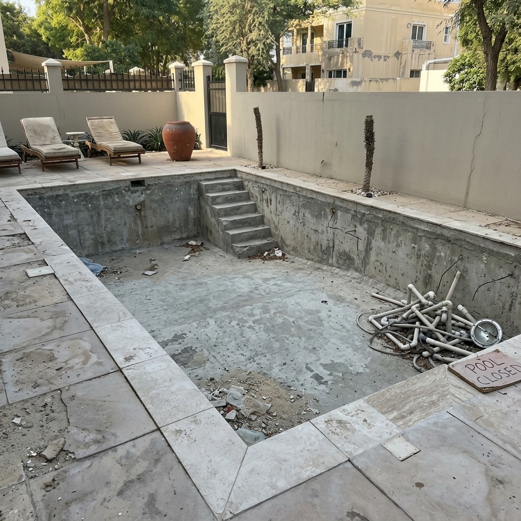 Pool before Best Choice cleaning